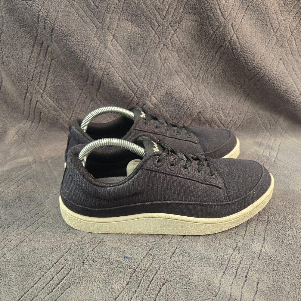 Allbirds Canvas Pacer Natural Black Sneakers Womens Sz 9 Casual Shoes.